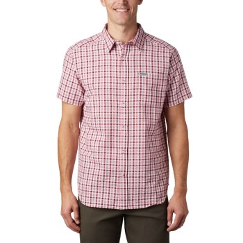 Columbia Muške Košulje - Brentyn Trail Short Sleeve Seersucker Tall Crvene | UDNY-61072